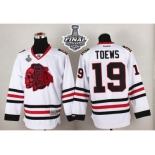 NHL Chicago Blackhawks #19 Jonathan Toews White(Red Skull) 2015 Stanley Cup Stitched Jerseys