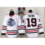 NHL Chicago Blackhawks #19 Jonathan Toews White(White Skull) 2014 Stadium Series 2015 Stanley Cup Champions jerseys