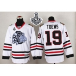 NHL Chicago Blackhawks #19 Jonathan Toews White(White Skull) 2015 Stanley Cup Stitched Jerseys