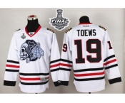 NHL Chicago Blackhawks #19 Jonathan Toews White(White Skull) 2015 Stanley Cup Stitched Jerseys