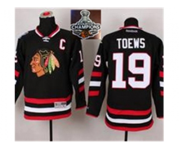 NHL Chicago Blackhawks #19 Jonathan Toews(C patch) Black 2014 Stadium Seriesn 2015 Stanley Cup Champions jerseys