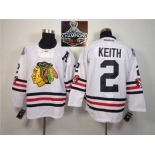 NHL Chicago Blackhawks #2 Duncan Keith 2015 Winter Classic White 2015 Stanley Cup Champions jerseys