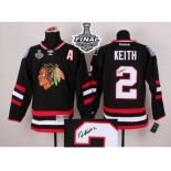 NHL Chicago Blackhawks #2 Duncan Keith Black Autographed 2015 Stanley Cup Stitched Jerseys