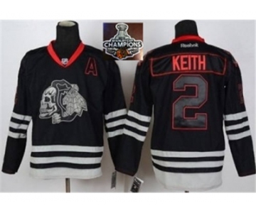 NHL Chicago Blackhawks #2 Duncan Keith Black Ice 2015 Stanley Cup Champions jerseys