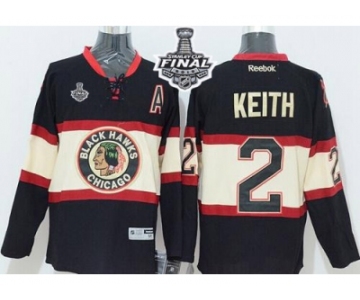 NHL Chicago Blackhawks #2 Duncan Keith Black New Third 2015 Stanley Cup Stitched Jerseys