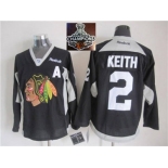 NHL Chicago Blackhawks #2 Duncan Keith Black Practice 2015 Stanley Cup Champions jerseys