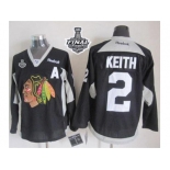 NHL Chicago Blackhawks #2 Duncan Keith Black Practice 2015 Stanley Cup Stitched Jerseys