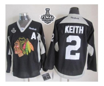 NHL Chicago Blackhawks #2 Duncan Keith Black Practice 2015 Stanley Cup Stitched Jerseys