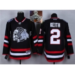 NHL Chicago Blackhawks #2 Duncan Keith Black(White Skull) 2014 Stadium Series 2015 Stanley Cup Champions jerseys