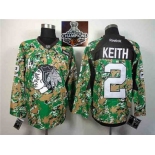 NHL Chicago Blackhawks #2 Duncan Keith Camo Veterans Day Practice 2015 Stanley Cup Champions jerseys