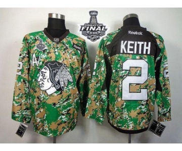 NHL Chicago Blackhawks #2 Duncan Keith Camo Veterans Day Practice 2015 Stanley Cup Stitched Jerseys