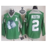 NHL Chicago Blackhawks #2 Duncan Keith Green Practice 2015 Stanley Cup Stitched Jerseys