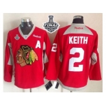 NHL Chicago Blackhawks #2 Duncan Keith Red Practice 2015 Stanley Cup Stitched Jerseys