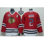 NHL Chicago Blackhawks #2 Duncan Keith Red USA Flag Fashion 2015 Stanley Cup Stitched Jerseys