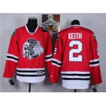 NHL Chicago Blackhawks #2 Duncan Keith Red(White Skull) 2014 Stadium Series 2015 Stanley Cup Champions jerseys