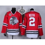 NHL Chicago Blackhawks #2 Duncan Keith Red(White Skull) 2015 Stanley Cup Stitched Jerseys