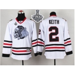 NHL Chicago Blackhawks #2 Duncan Keith White(White Skull) 2015 Stanley Cup Stitched Jerseys