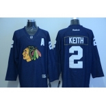 NHL Chicago Blackhawks #2 Duncan Keith blue Jerseys(Denim)