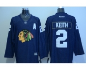 NHL Chicago Blackhawks #2 Duncan Keith blue Jerseys(Denim)