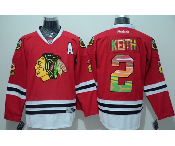 NHL Chicago Blackhawks #2 keith Printing red jerseys