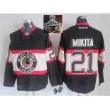 NHL Chicago Blackhawks #21 Stan Mikita Black New Third 2015 Stanley Cup Champions jerseys