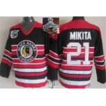 NHL Chicago Blackhawks #21 Stan Mikita Red Black 75TH CCM 2015 Stanley Cup Champions jerseys