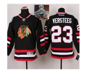 NHL Chicago Blackhawks #23 Kris Versteeg Black 2014 Stadium Series 2015 Stanley Cup Champions jerseys