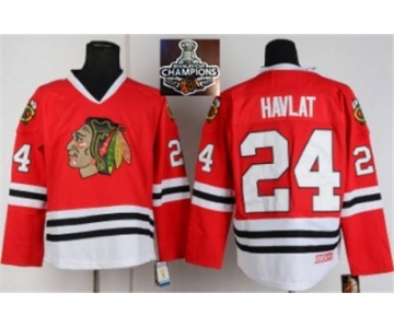 NHL Chicago Blackhawks #24 Havlat Red Throwback 2015 Stanley Cup Champions jerseys