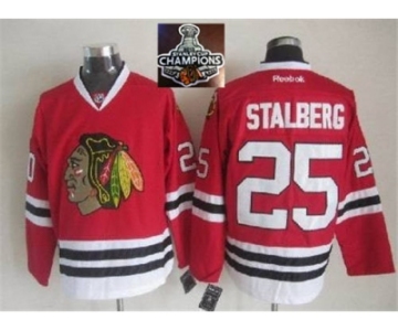 NHL Chicago Blackhawks #25 stalberg Red 2015 Stanley Cup Champions jerseys