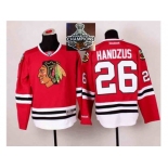 NHL Chicago Blackhawks #26 Michal Handzus Red 2014 Stadium Series 2015 Stanley Cup Champions jerseys