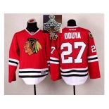 NHL Chicago Blackhawks #27 Johnny Oduya Red 2014 Stadium Series 2015 Stanley Cup Champions jerseys