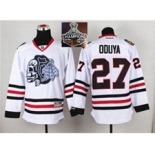 NHL Chicago Blackhawks #27 Johnny Oduya White(White Skull) 2014 Stadium Series 2015 Stanley Cup Champions jerseys