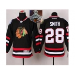 NHL Chicago Blackhawks #28 Ben Smith Black 2014 Stadium Series 2015 Stanley Cup Champions jerseys