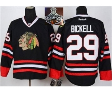 NHL Chicago Blackhawks #29 Bickell Black 2015 Stanley Cup Champions jerseys