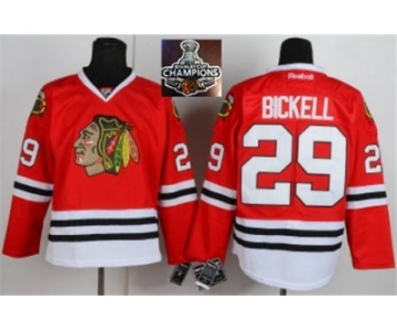 NHL Chicago Blackhawks #29 Bickell Red 2015 Stanley Cup Champions jerseys