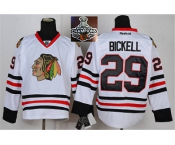 NHL Chicago Blackhawks #29 Bickell White 2015 Stanley Cup Champions jerseys