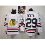 NHL Chicago Blackhawks #29 Bryan Bickell 2015 Winter Classic White 2015 Stanley Cup Champions jerseys