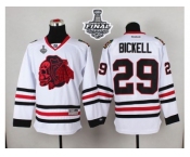 NHL Chicago Blackhawks #29 Bryan Bickell White(Red Skull) 2015 Stanley Cup Stitched Jerseys