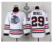 NHL Chicago Blackhawks #29 Bryan Bickell White(White Skull) 2015 Stanley Cup Stitched Jerseys