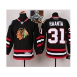 NHL Chicago Blackhawks #31 Antti Raanta Black 2014 Stadium Series 2015 Stanley Cup Champions jerseys