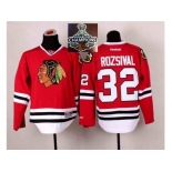 NHL Chicago Blackhawks #32 Michal Rozsival Red 2014 Stadium Series 2015 Stanley Cup Champions jerseys