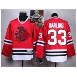 NHL Chicago Blackhawks #33 Darling Red(Red Skull) 2014 Stadium Series 2015 Stanley Cup Champions jerseys