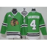 NHL Chicago Blackhawks #4 Nikals Hjalmarsson Green 2015 Stanley Cup Stitched Jerseys