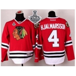 NHL Chicago Blackhawks #4 Nikals Hjalmarsson Red 2015 Stanley Cup Stitched Jerseys