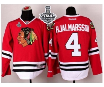 NHL Chicago Blackhawks #4 Nikals Hjalmarsson Red 2015 Stanley Cup Stitched Jerseys