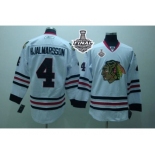 NHL Chicago Blackhawks #4 Nikals Hjalmarsson White 2015 Stanley Cup Stitched Jerseys