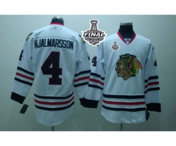 NHL Chicago Blackhawks #4 Nikals Hjalmarsson White 2015 Stanley Cup Stitched Jerseys