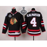 NHL Chicago Blackhawks #4 Niklas Hjalmarsson Black 2014 Stadium Series 2015 Stanley Cup Stitched Jerseys