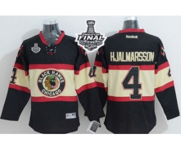 NHL Chicago Blackhawks #4 Niklas Hjalmarsson Black New Third 2015 Stanley Cup Stitched Jerseys