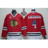 NHL Chicago Blackhawks #4 Niklas Hjalmarsson Red USA Flag Fashion 2015 Stanley Cup Stitched Jerseys